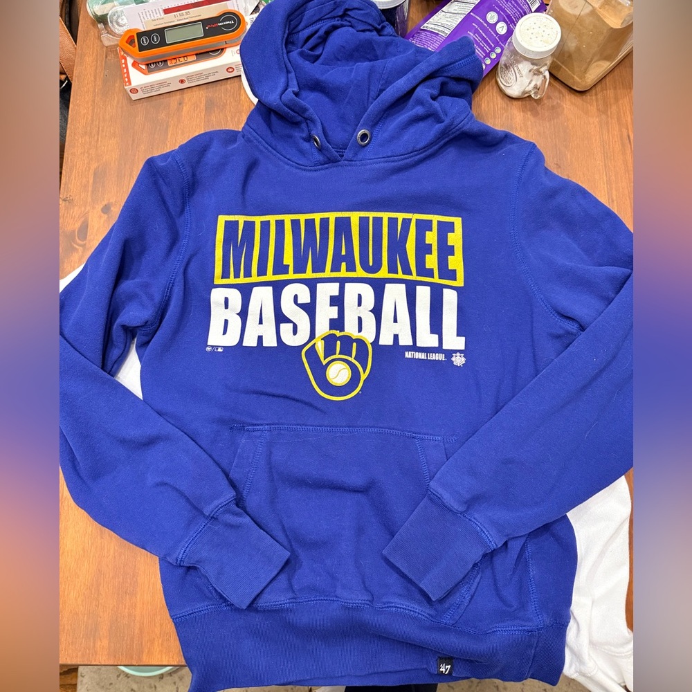 47 Brand Milwaukee Baseball Royal Blue Hoodie